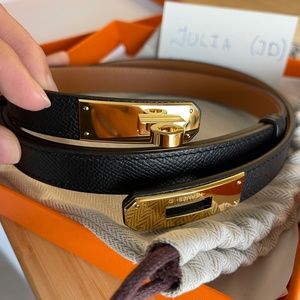 Hermes Kelly 18 Belt Noir